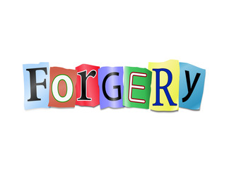 Forgery concept.