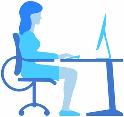 Sitzposition am Arbeitsplatz