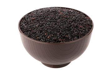 black rice in the bowl