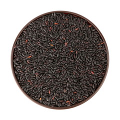 black rice in the bowl