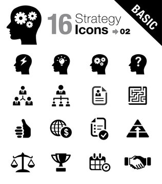 Basic -  Business strategy and management icons