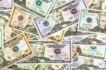 Viele Dollar Geldscheine