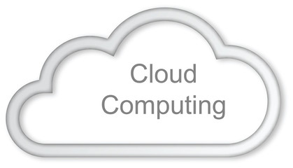 Cloud computing concept on white background .