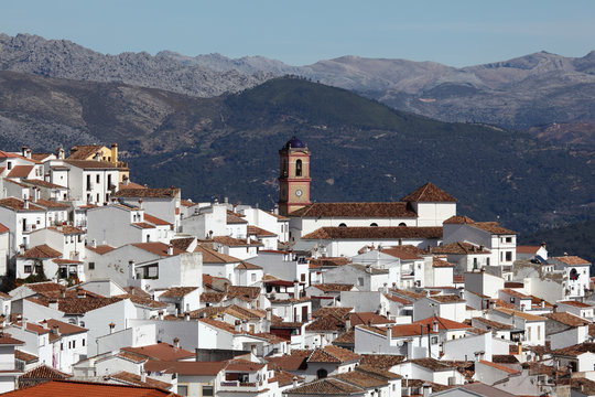 Andalusian white village Algatocin, Spain