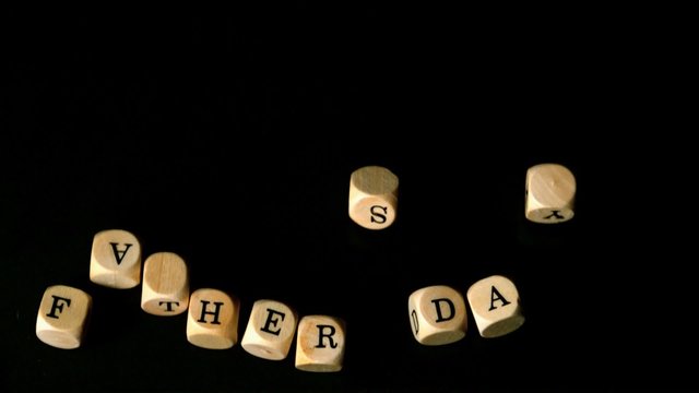 Fathers day dice falling together