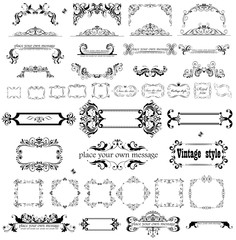 Fototapeta premium Retro heading and frames