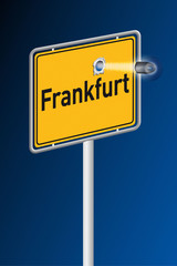 Ortsschild Kugel Frankfurt