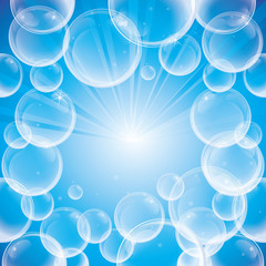 Absract background with soap bubbles