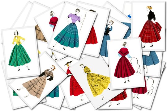 collage with fashon figurin images