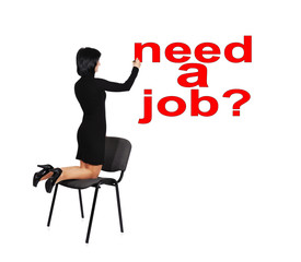 woman drawing  need a job