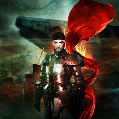 Medieval knight in armor