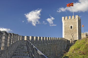 Stone fence and watchtower - Kale fortress, Skopje
