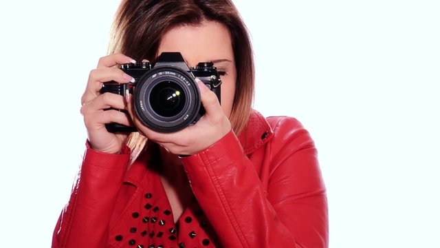 girl taking a photo