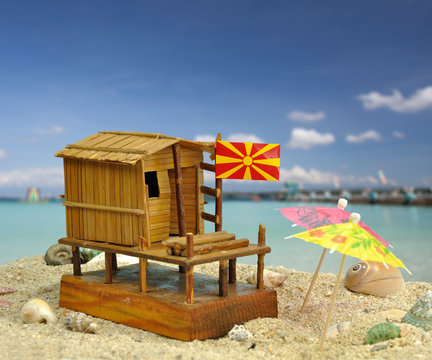 Fisherman house maquette from Dojran, Macedonia