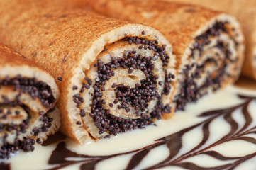 Pancakes with poppy seeds