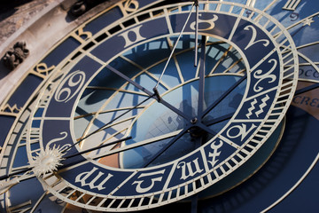 Fototapeta na wymiar Historyczne, zegar astronomiczny w Rynku Starego Miasta w Pradze,
