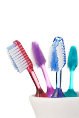 Toothbrushes isolated on white background