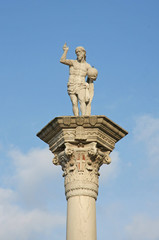 Man called Redentore in marrble  with the world in his hand