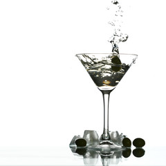 martini glass splash
