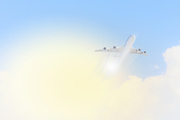 Image of airplane in sky