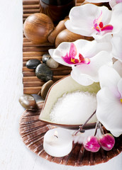 SPA settings with orchids