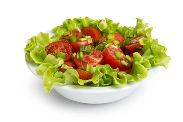 fresh light salad with cherry tomatoes and chives