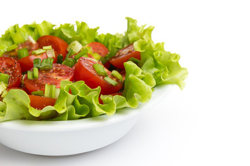 fresh light salad with cherry tomatoes and chives