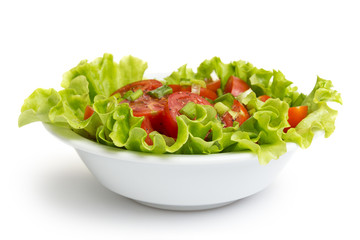 fresh light salad with cherry tomatoes and chives