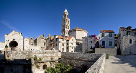 Fototapeta na wymiar Split, Chorwacja - Pałac Dioklecjana, widok południowo