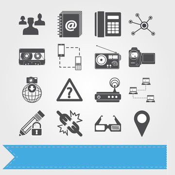 Social media related vector icons for your design