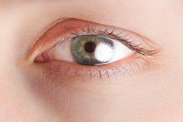 Fototapeta na wymiar Makro zdjęcie kobiecego oka
