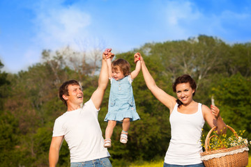 Obraz premium Family on picnic