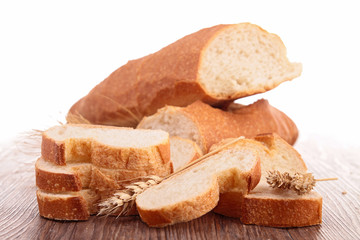 bread on wood background