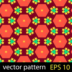 Abstract geometric floral pattern