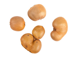 Fresh kiwis with funny deformations