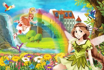 Foto op Plexiglas Feeën en elfen De fee - Beautiful Manga Girl - illustratie