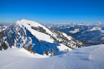 Fototapeta na wymiar Zimowy krajobraz alpejski
