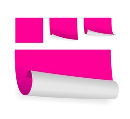 pink adhesive papers