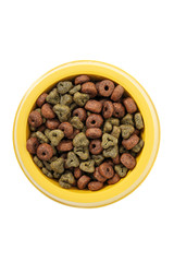 Dog bowl top view