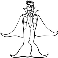 dracula vampire cartoon for coloring book