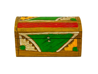painted wooden box