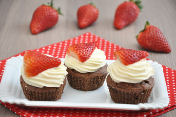 Erdbeer Schokoladen Cupcakes