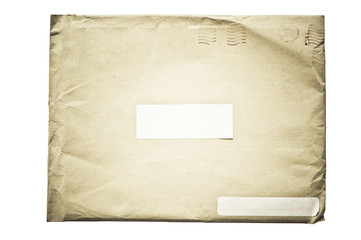 crumpled envelope