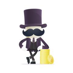 funny cartoon illusionist