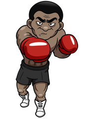 illustration of Cartoon boxer