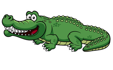 illustration of Cartoon crocodile vector - obrazy, fototapety, plakaty