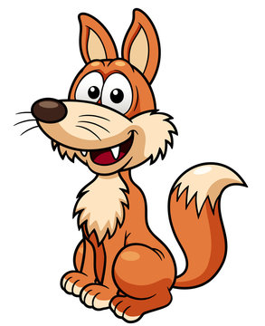 illustration of Cartoon fox