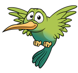 illustration of Cartoon Hummingbird