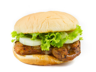 hamburger isolated on white