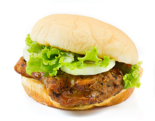 hamburger isolated on white